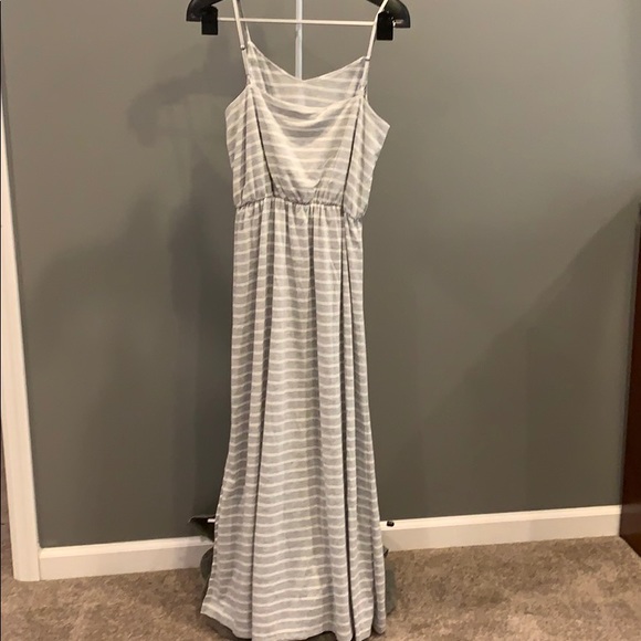 Grey and White Maxi Dress - Picture 2 of 5